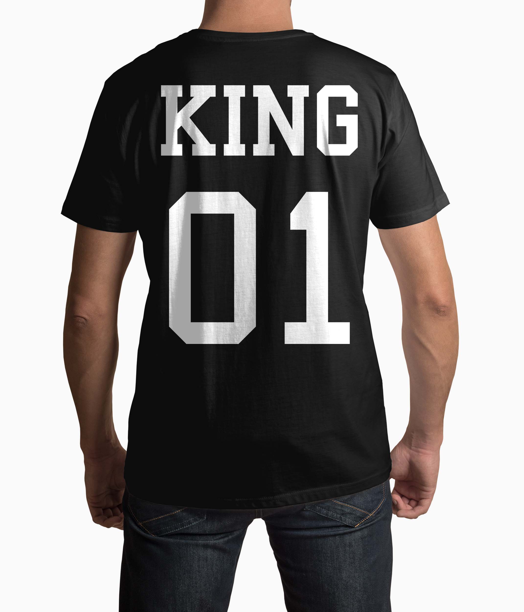 Tricou Barbati Personalizat King 01 - Bărbați-Negru