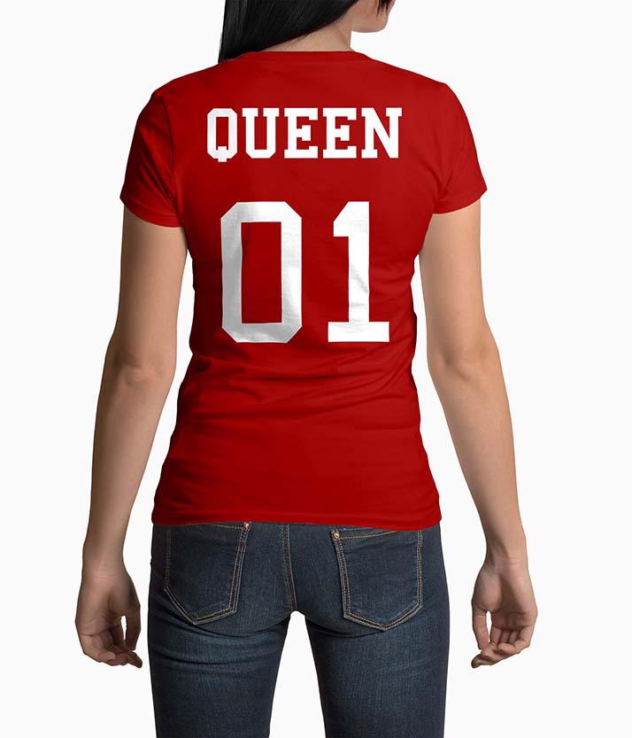 Tricou Femei Personalizat Queen 01 - Femei-Roșu