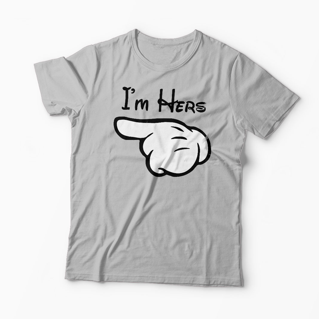 Set Tricou Familie - I'm His - I'm Hers - I'm Theirs - Bărbați-Gri