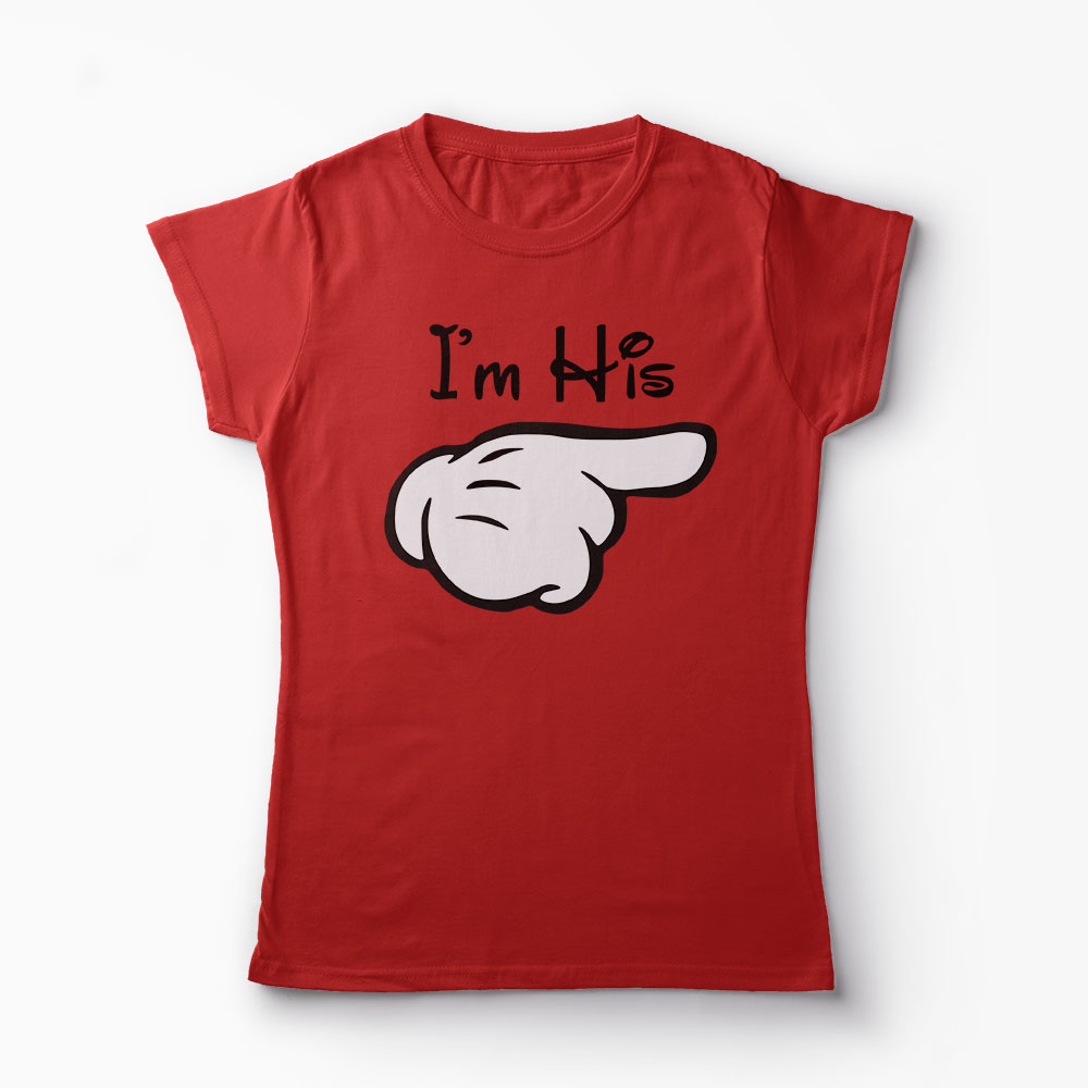 Set Tricou Familie - I'm His - I'm Hers - I'm Theirs - Femei-Roșu