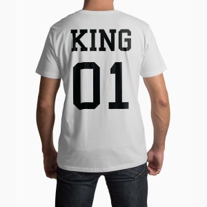 Tricou Barbati Personalizat King 01 - Bărbați-Alb