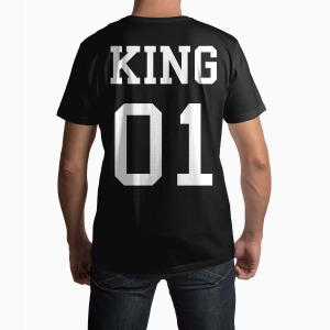 Tricou Barbati Personalizat King 01 - Bărbați-Negru