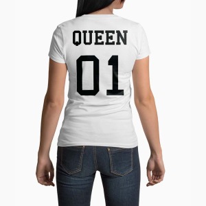 Tricou Femei Personalizat Queen 01 - Femei-Alb