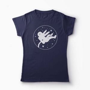 Tricou Astronaut No Gravity - Femei-Bleumarin