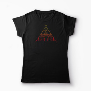 Tricou Aventură în Aer Liber - Femei-Negru