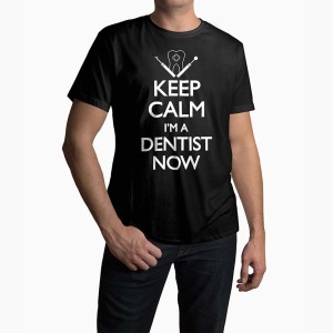 Tricou Barbati Personalizat Keep Calm I'm A Dentist Now - Bărbați-Negru