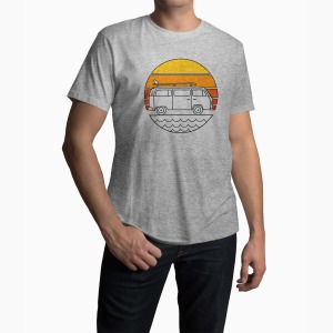 Tricou Barbati Personalizat Summer Trip - Bărbați-Gri