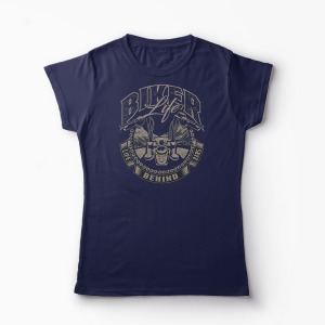 Tricou Biker Life - Femei-Bleumarin