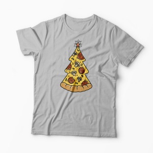 Tricou Brad Craciun Pizza - Bărbați-Gri