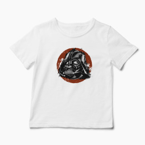 Tricou Casca Darth Vader - Star Wars - Copii-Alb