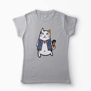 Tricou Cool Cat - Femei-Gri