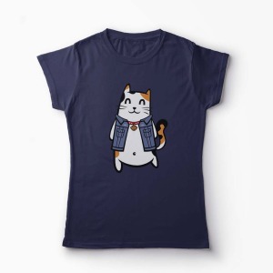 Tricou Cool Cat - Femei-Bleumarin