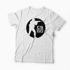 Tricou CS GO Logo - Bărbați-Alb