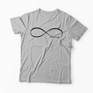 Tricou Cupluri Forever Love Infinity - Femei-Gri