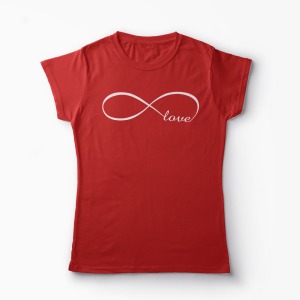 Tricou Cupluri Forever Love Infinity - Femei-Roșu