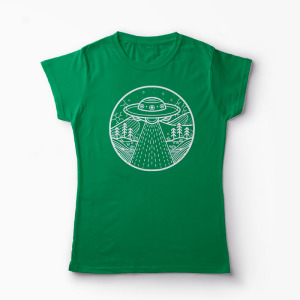 Tricou Extraterestru Ufo - Femei-Verde