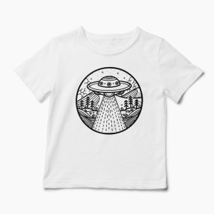 Tricou Extraterestru Ufo - Copii-Alb