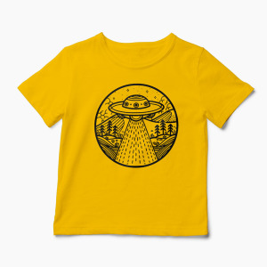 Tricou Extraterestru Ufo - Copii-Galben