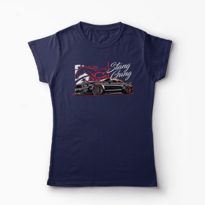 Tricou Ford Mustang Gang - Femei-Bleumarin