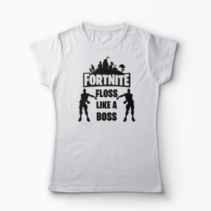 Tricou Fortnite Floss Like A Boss - Femei-Alb