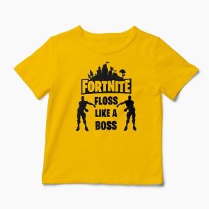 Tricou Fortnite Floss Like A Boss - Copii-Galben