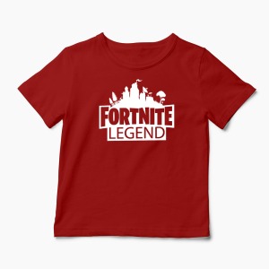 Tricou Fortnite Legend - Copii-Roșu