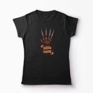 Tricou Freddy Krueger Never Sleep - Femei-Negru