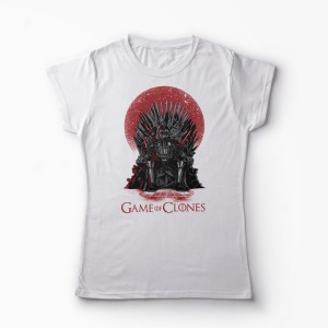 Tricou Game of Clones - Femei-Alb