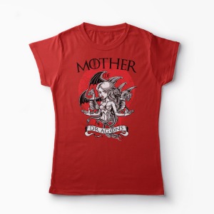 Tricou Game of Thrones - Mother of Dragons - Femei-Roșu