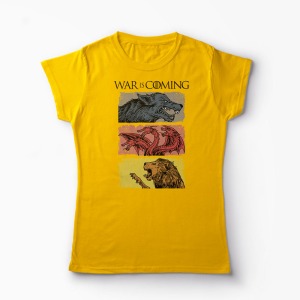 Tricou Game of Thrones - War is Coming - Femei-Galben