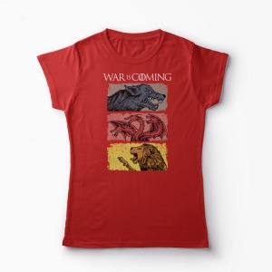 Tricou Game of Thrones - War is Coming - Femei-Roșu