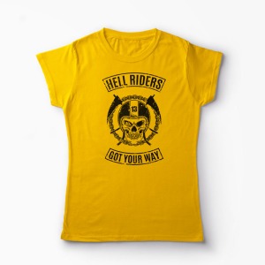 Tricou Hell Riders Got Your Way - Femei-Galben