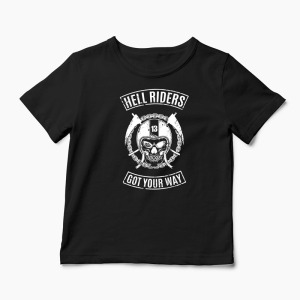 Tricou Hell Riders Got Your Way - Copii-Negru