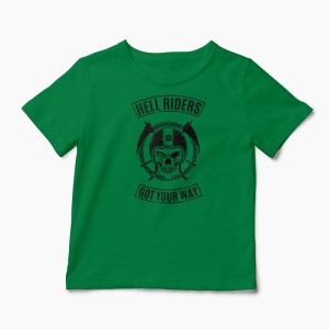 Tricou Hell Riders Got Your Way - Copii-Verde