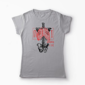 Tricou I Love You - Bone Reminder - Femei-Gri