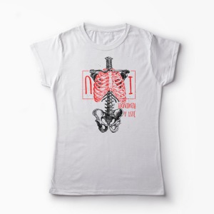 Tricou I Love You - Bone Reminder - Femei-Alb