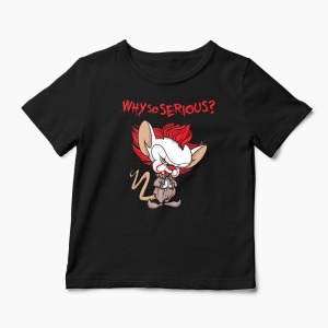 Tricou IT Clow - Why So Serious - Copii-Negru