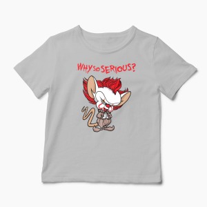 Tricou IT Clow - Why So Serious - Copii-Gri