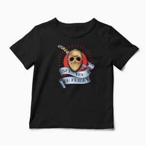 Tricou Jason See You On Friday 13 - Copii-Negru