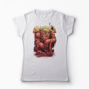 Tricou King Ape - Femei-Alb