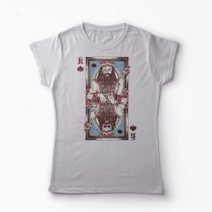 Tricou King Of Spades Card - Femei-Gri