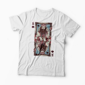 Tricou King Of Spades Card - Bărbați-Alb