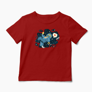 Tricou Lego Astronaut Spațiu - Copii-Roșu