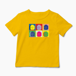 Tricou Lego Portret - Copii-Galben