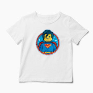 Tricou Lego Superman - Copii-Alb