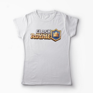 Tricou Logo Clash Royale - Femei-Alb