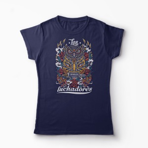 Tricou Los Luchadores - Luptatorii - Femei-Bleumarin