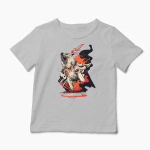 Tricou Lup Dark Okami - Copii-Gri