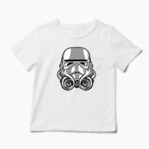 Tricou Mașini Tunate Turbotrooper - Copii-Alb