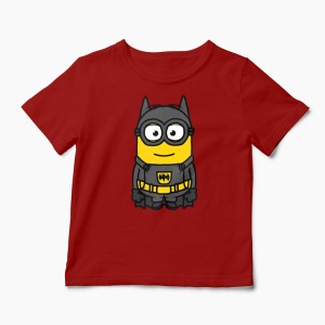 Tricou Minion Batman - Copii-Roșu